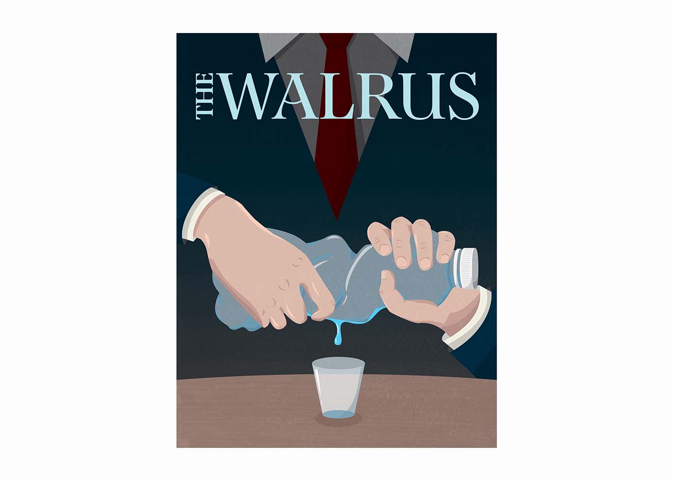 Flat design of The Walrus cover including only the masthead and art